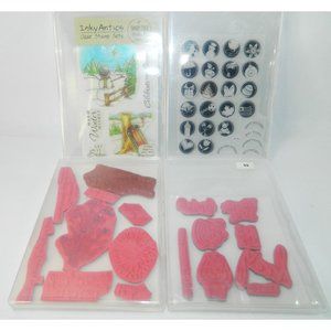 Arts Crafts Stamps Shady Tree Holiday Christmas Autumn Winter Thank You 4 Packs